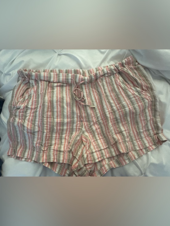 Briggs New York Pants - Briggs New York Pink, Gray and Yellow Striped Shorts